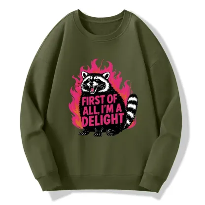 Tokyo-Tiger Angry Raccoon Funny Classic Sweatshirt