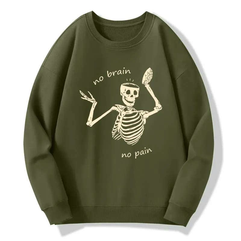 Tokyo-Tiger Skeletons Feel No Pain Classic Sweatshirt