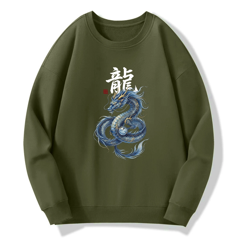 Tokyo-Tiger Mythic Blue Dragon Classic Sweatshirt
