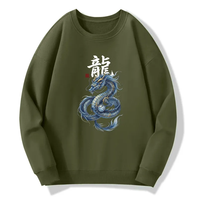 Tokyo-Tiger Mythic Blue Dragon Classic Sweatshirt
