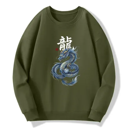 Tokyo-Tiger Mythic Blue Dragon Classic Sweatshirt