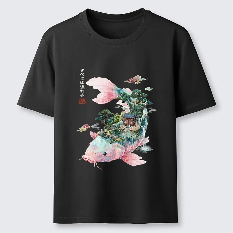 Tokyo-Tiger Journey Of The Flowing Koi Classic T-Shirt Sale