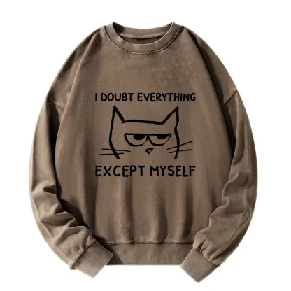 Tokyo-Tiger Confident Kitten Washed Sweatshirt