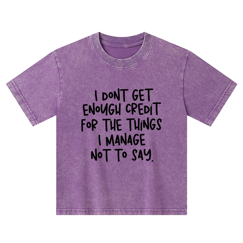 Tokyo-Tiger Saying No Is A Superpower Kids Washed T-Shirt