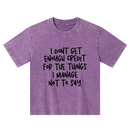 Tokyo-Tiger Saying No Is A Superpower Kids Washed T-Shirt