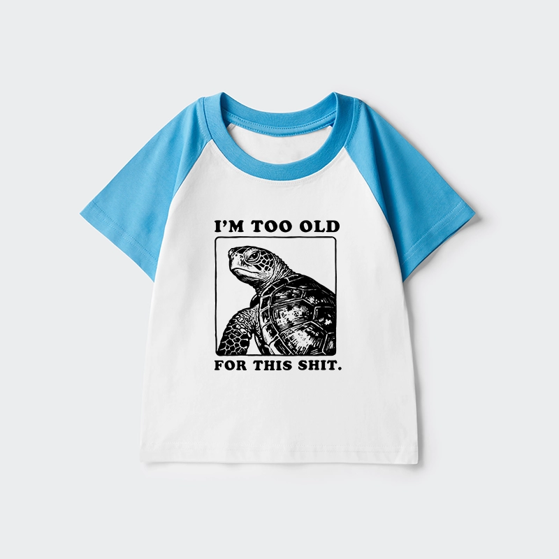 Tokyo-Tiger Turtle I Quit Meme Energy Kids Raglan T-shirt