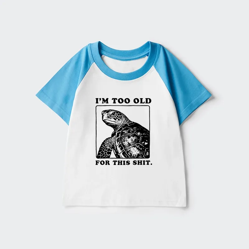 Tokyo-Tiger Turtle I Quit Meme Energy Kids Raglan T-shirt