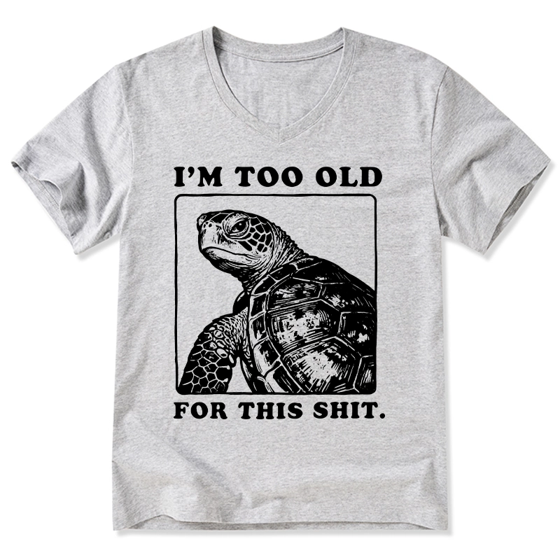 Tokyo-Tiger Turtle I Quit Meme Energy V-Neck Classic T-Shirt