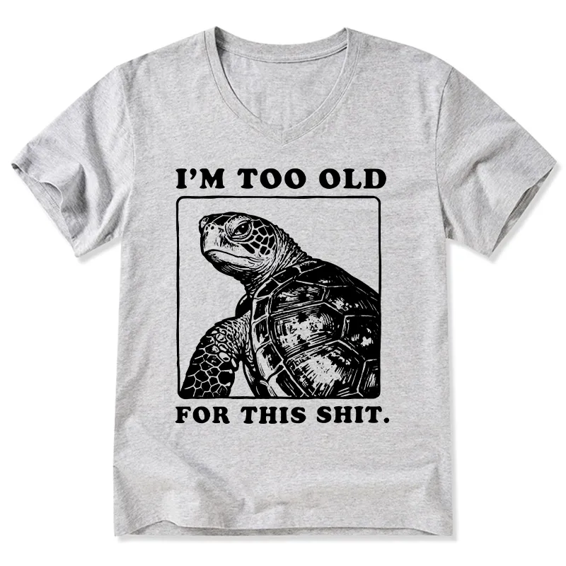 Tokyo-Tiger Turtle I Quit Meme Energy V-Neck Classic T-Shirt
