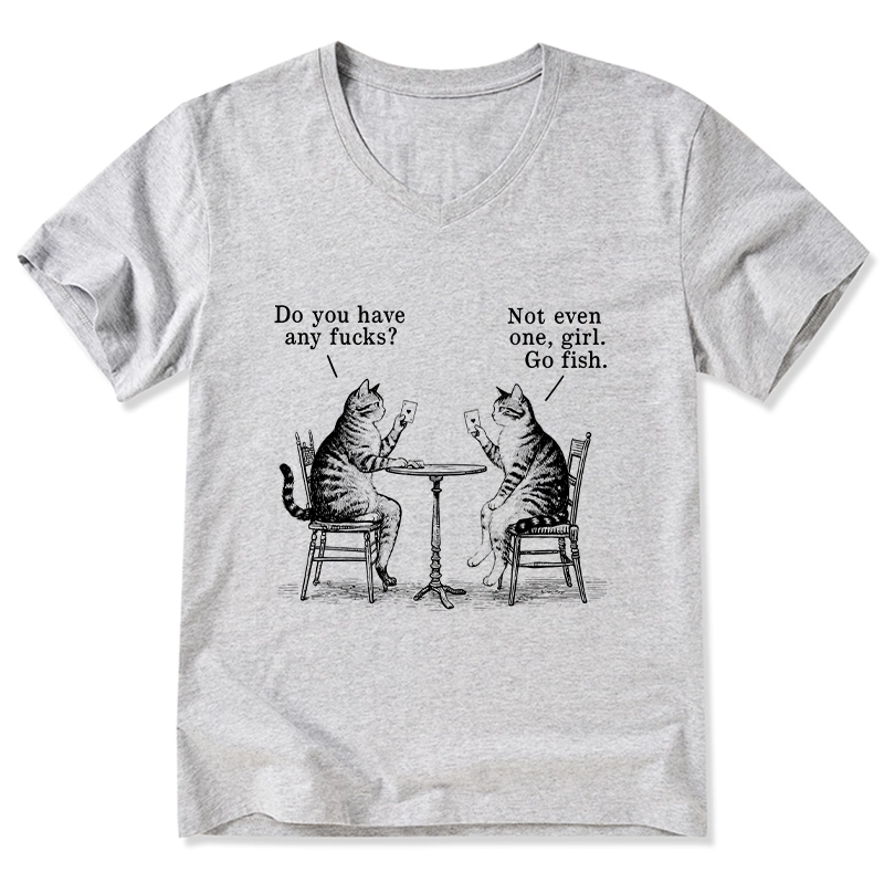 Tokyo-Tiger Cat Poker Night V-Neck Classic T-Shirt