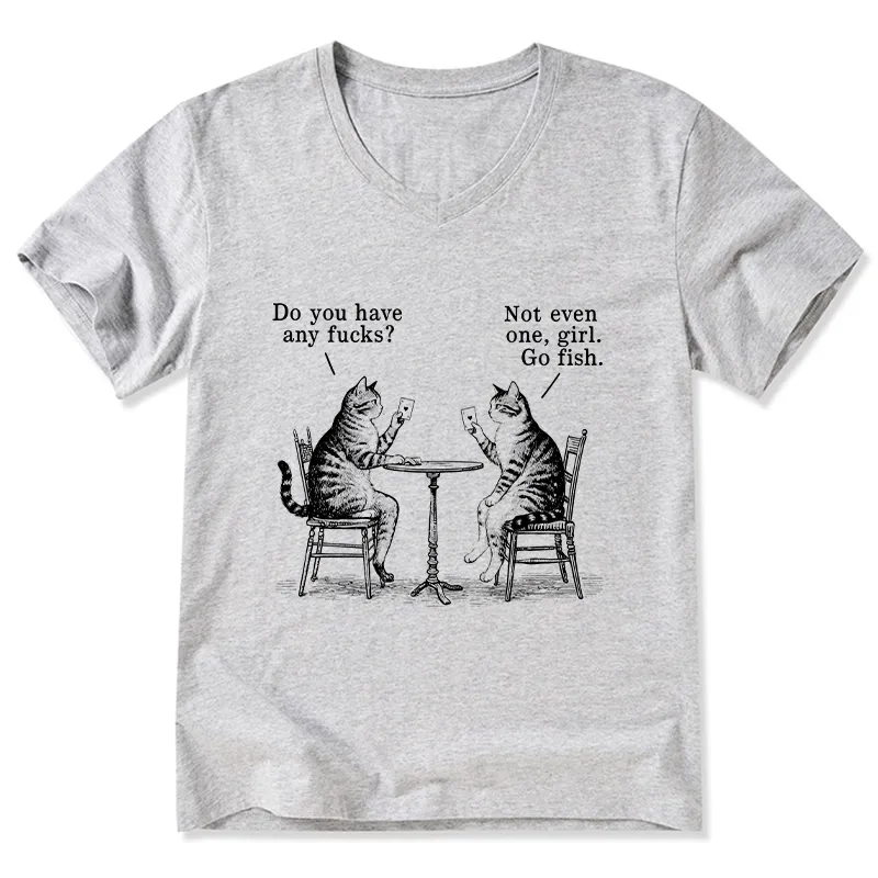 Tokyo-Tiger Cat Poker Night V-Neck Classic T-Shirt