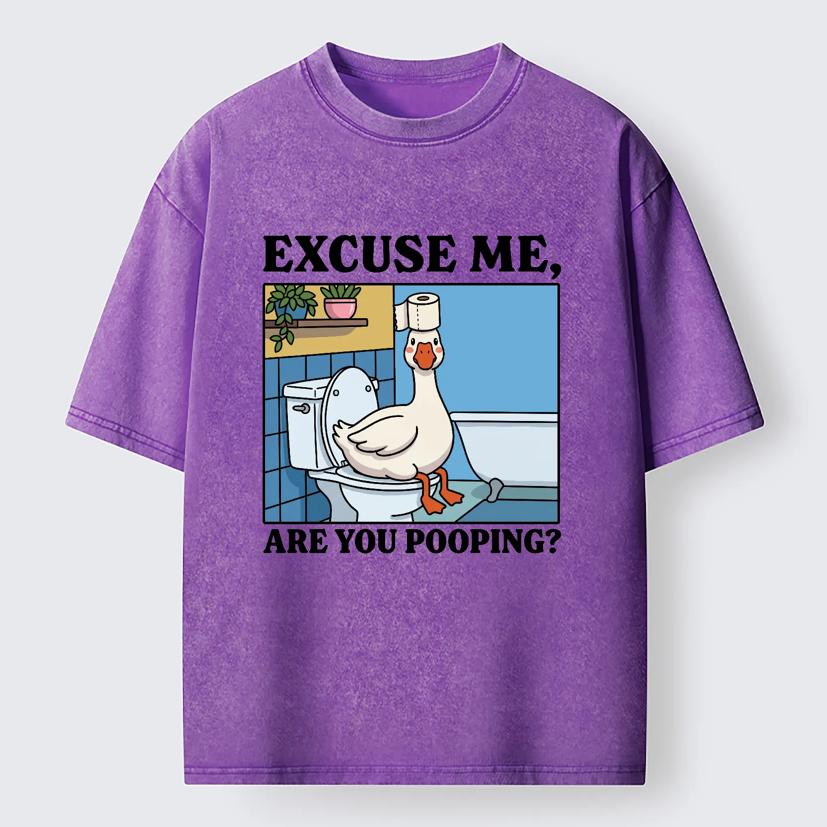 Tokyo-Tiger Are You Pooping Funny Washed T-Shirt
