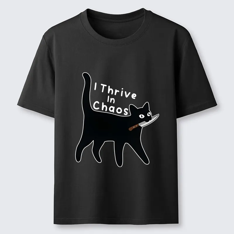 Tokyo-Tiger Chaotic Black Cat With Knife Classic T-Shirt