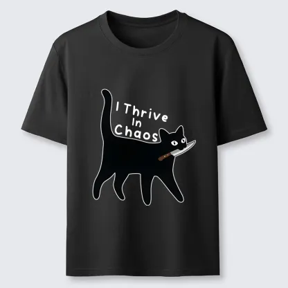 Tokyo-Tiger Chaotic Black Cat With Knife Classic T-Shirt