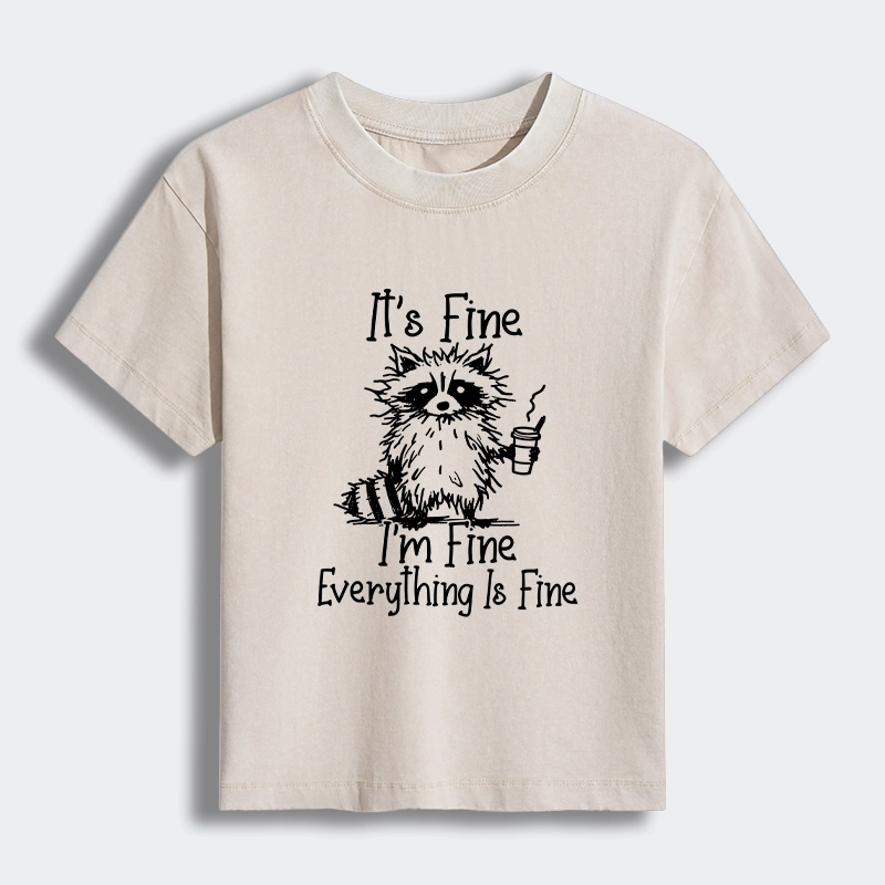 Tokyo-Tiger Raccoon Fine Meme Women's Washed T-shirt