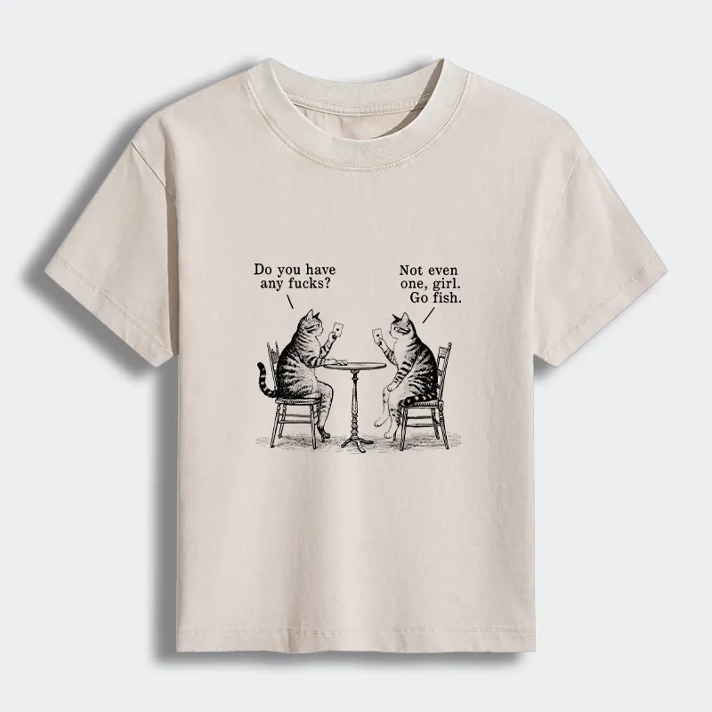 Tokyo-Tiger Cat Poker Night Women's Washed T-shirt Sale