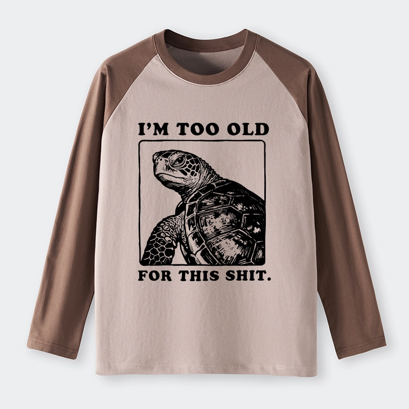Tokyo-Tiger Turtle I Quit Meme Energy Raglan Long Sleeve T-shirt
