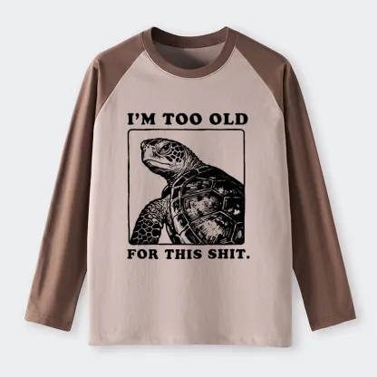 Tokyo-Tiger Turtle I Quit Meme Energy Raglan Long Sleeve T-shirt