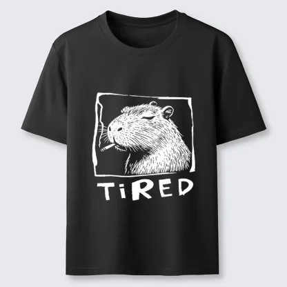 Tokyo-Tiger Tired Life Funny Capybara Art Classic T-Shirt