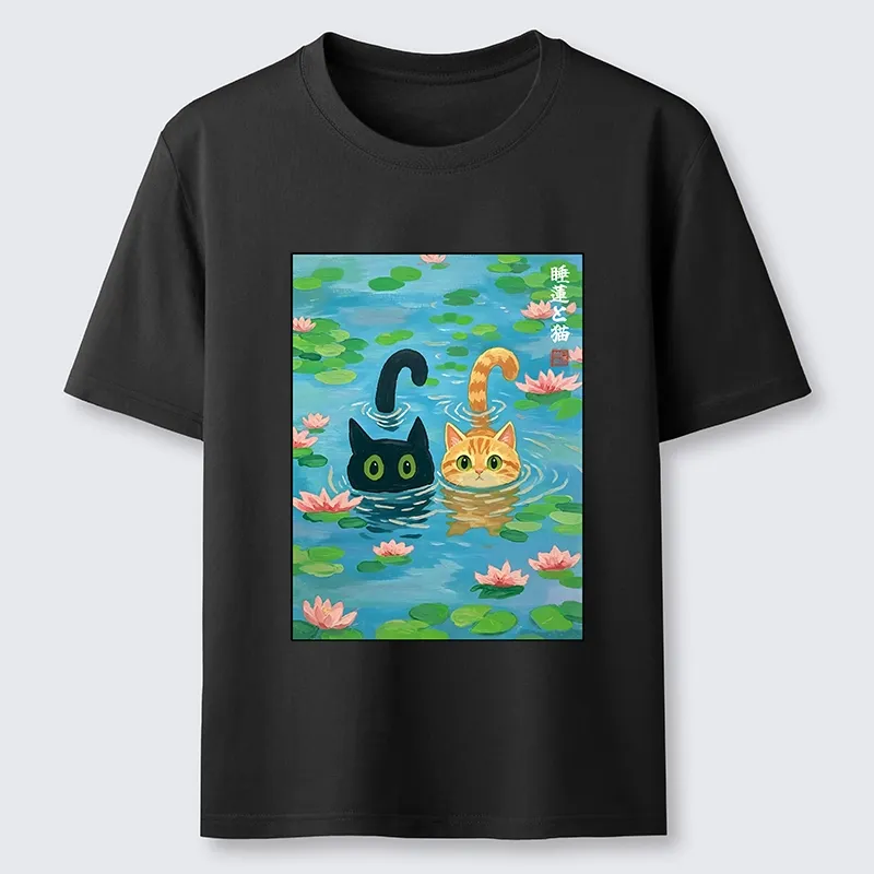Tokyo-Tiger Cats In The Lotus Pond Classic T-Shirt
