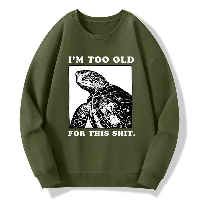 Tokyo-Tiger Turtle I Quit Meme Energy Classic Sweatshirt