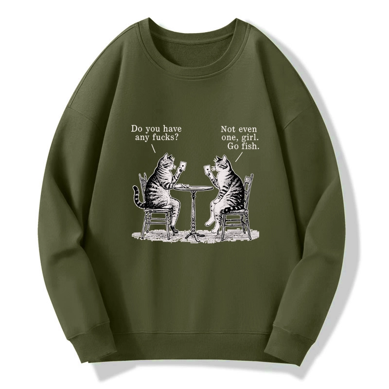Tokyo-Tiger Cat Poker Night Classic Sweatshirt