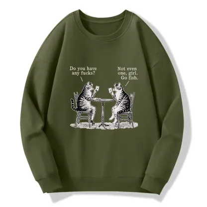 Tokyo-Tiger Cat Poker Night Classic Sweatshirt