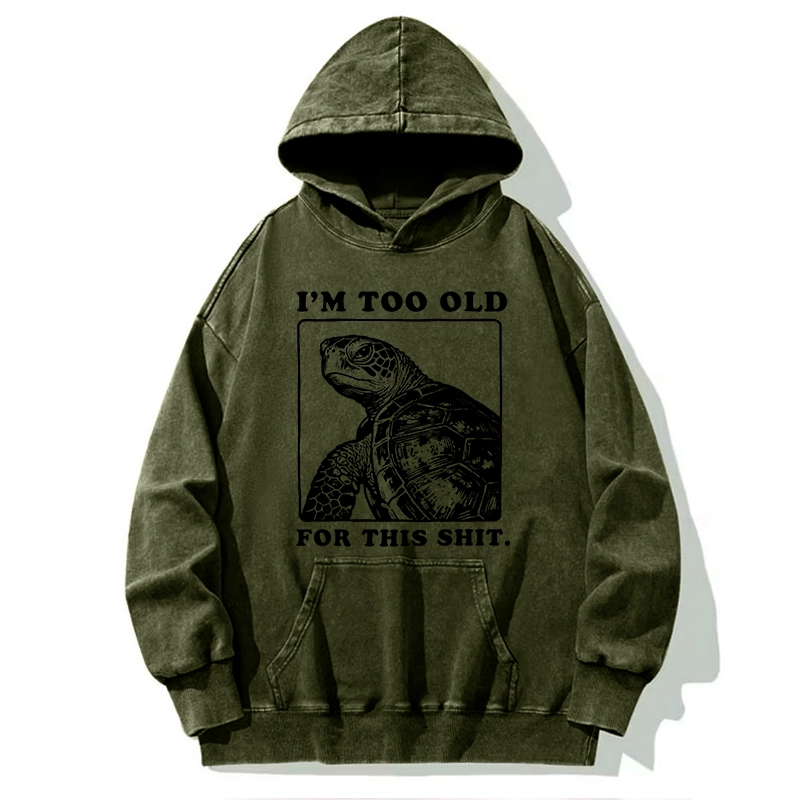 Tokyo-Tiger Turtle I Quit Meme Energy Washed Hoodie
