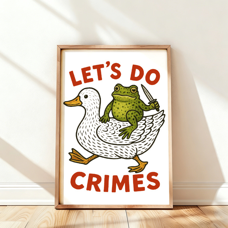 Tokyo-Tiger Frog Ready To Commit Crime Wall Art Poster