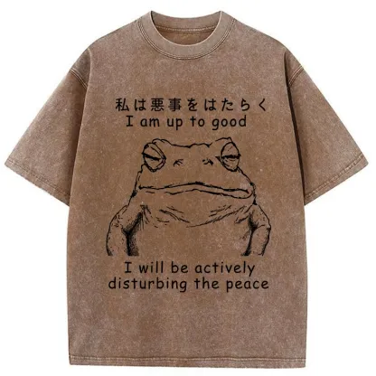 Tokyo-Tiger Frog Disturbs The Peace Washed T-Shirt