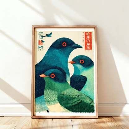 Tokyo-Tiger Petrels Of The Painted Sea Wall Art Poster