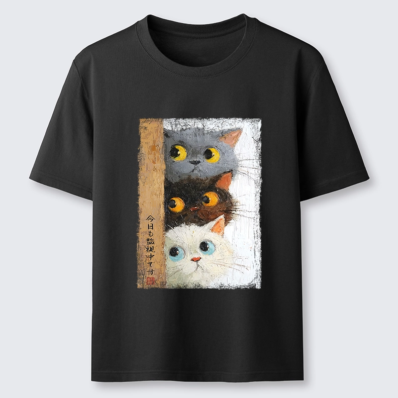 Tokyo-Tiger Three Cute Cats Watch You Classic T-Shirt