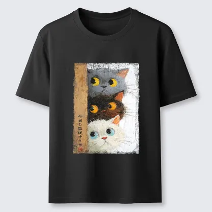 Tokyo-Tiger Three Cute Cats Watch You Classic T-Shirt