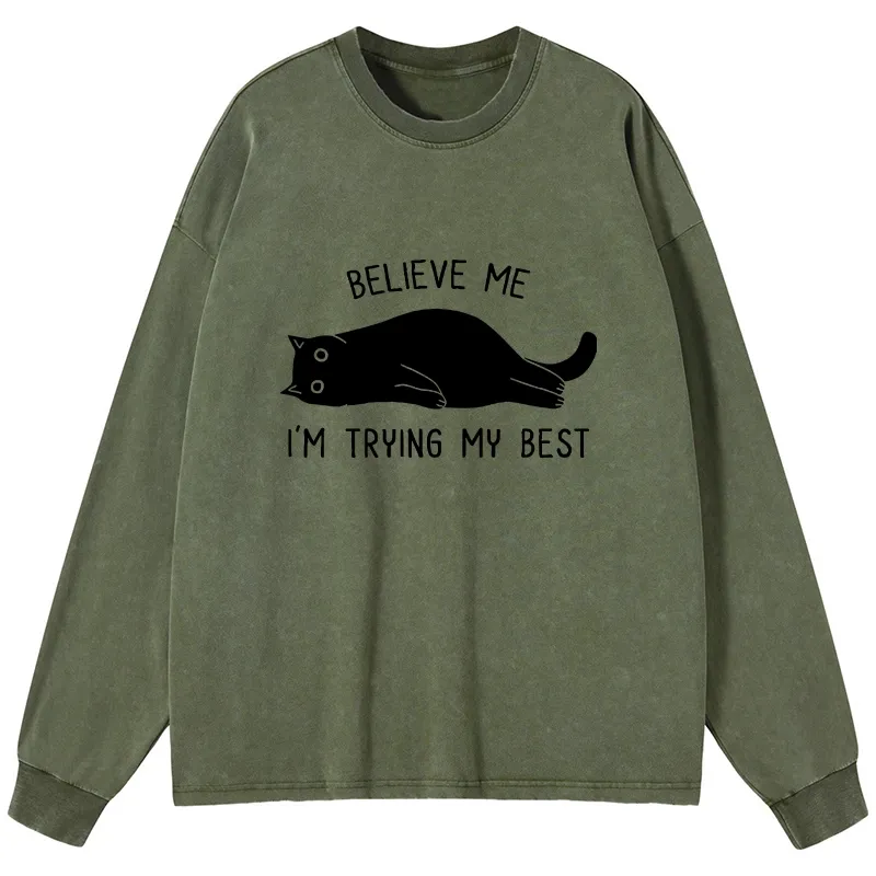 Tokyo-Tiger When Life Is Hard Nap First Washed Long Sleeve T-Shirt