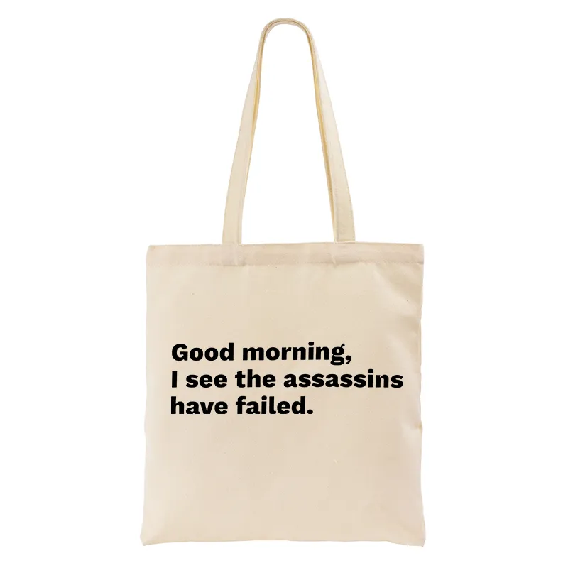 Tokyo-Tiger Assassins Failed Morning Quote Art Tote Bag Sale