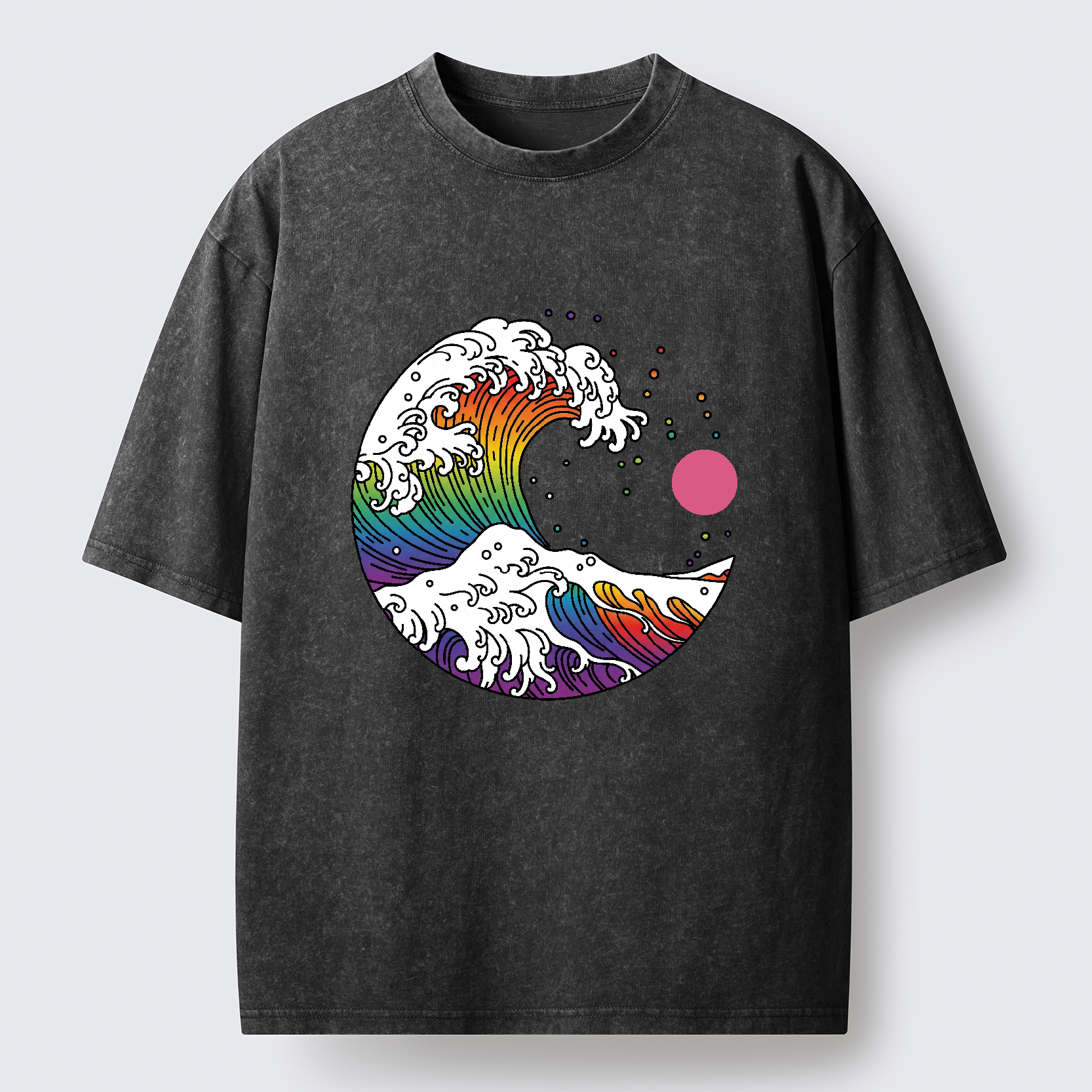Tokyo-Tiger Rainbow Waves Washed T-Shirt