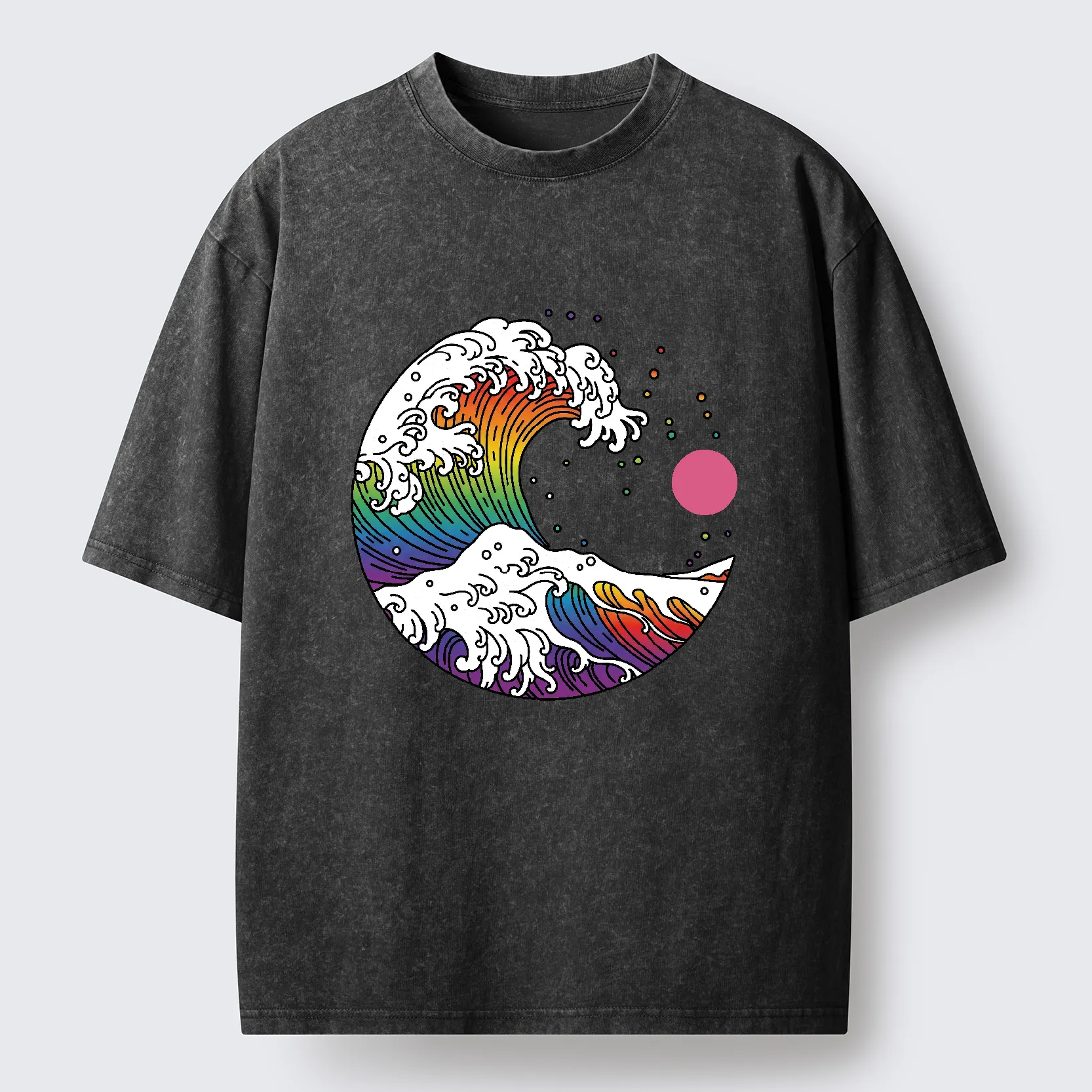 Tokyo-Tiger Rainbow Waves Washed T-Shirt