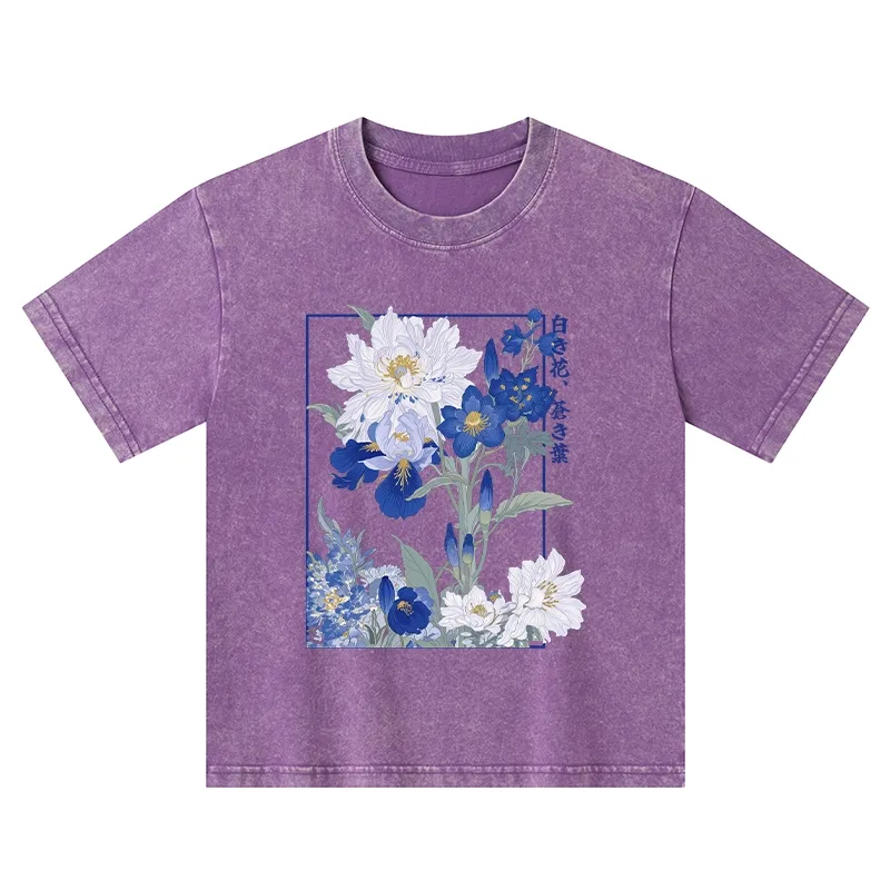 Tokyo-Tiger Blossoms Of The Firmament Kids Washed T-Shirt