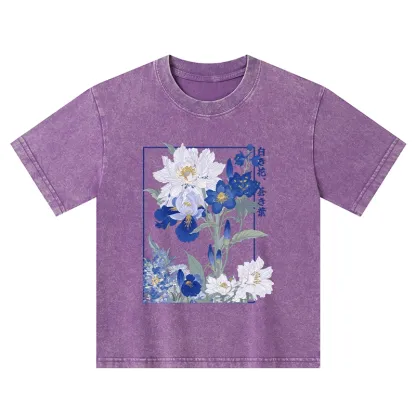 Tokyo-Tiger Blossoms Of The Firmament Kids Washed T-Shirt