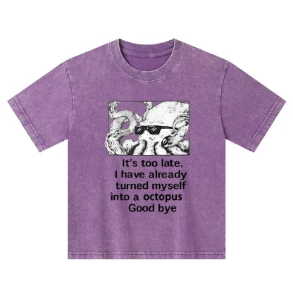 Tokyo-Tiger Octopus Meme I Disappeared Completely Kids Washed T-Shirt