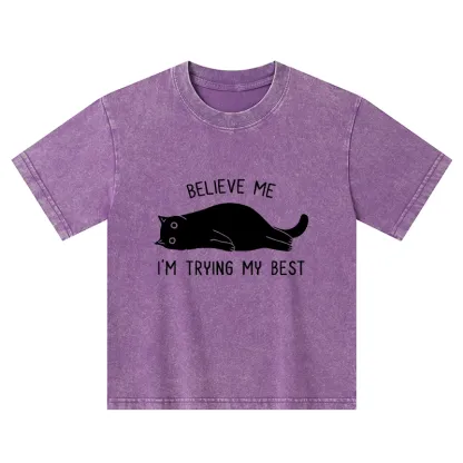 Tokyo-Tiger When Life Is Hard Nap First Kids Washed T-Shirt