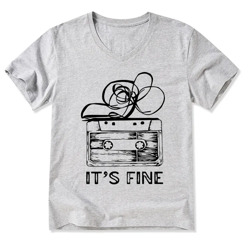 Tokyo-Tiger Cassette Fine Meme V-Neck Classic T-Shirt