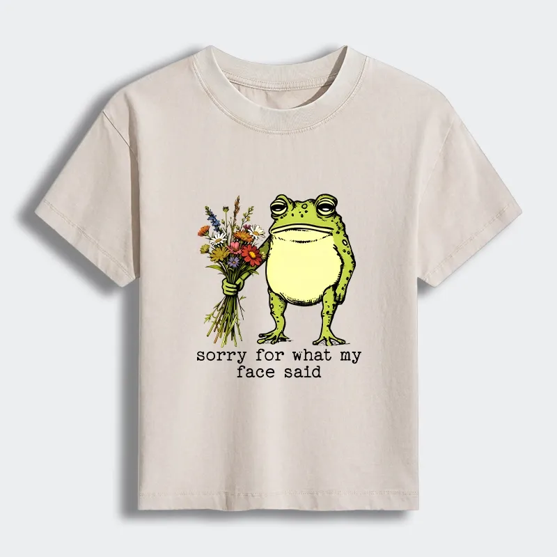 Tokyo-Tiger Frog Sorry Mode Activated Women's Washed T-shirt Sale