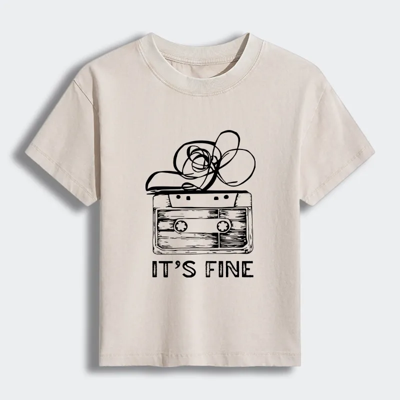 Tokyo-Tiger Cassette Fine Meme Women's Washed T-shirt Sale