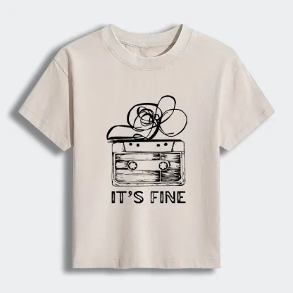 Tokyo-Tiger Cassette Fine Meme Women's Washed T-shirt