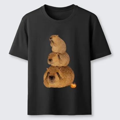 Tokyo-Tiger Capybara Hear No Evil Meme Classic T-Shirt