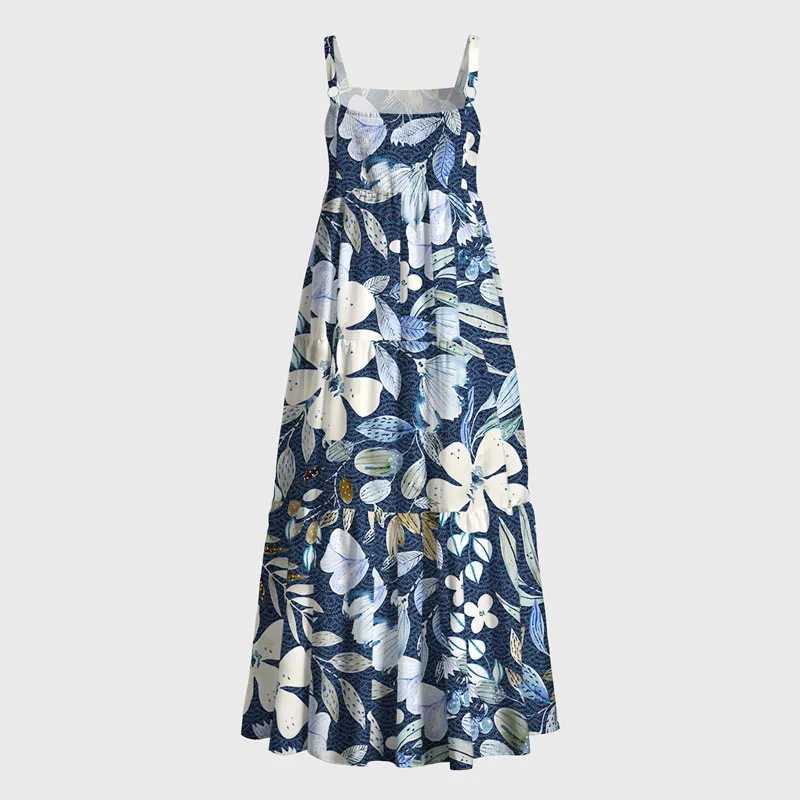 Tokyo-Tiger Colorful Floral Fantasy Maxi Dress