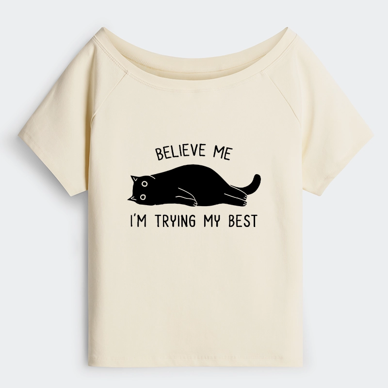 Tokyo-Tiger When Life Is Hard Nap First Off Shoulder T-Shirt
