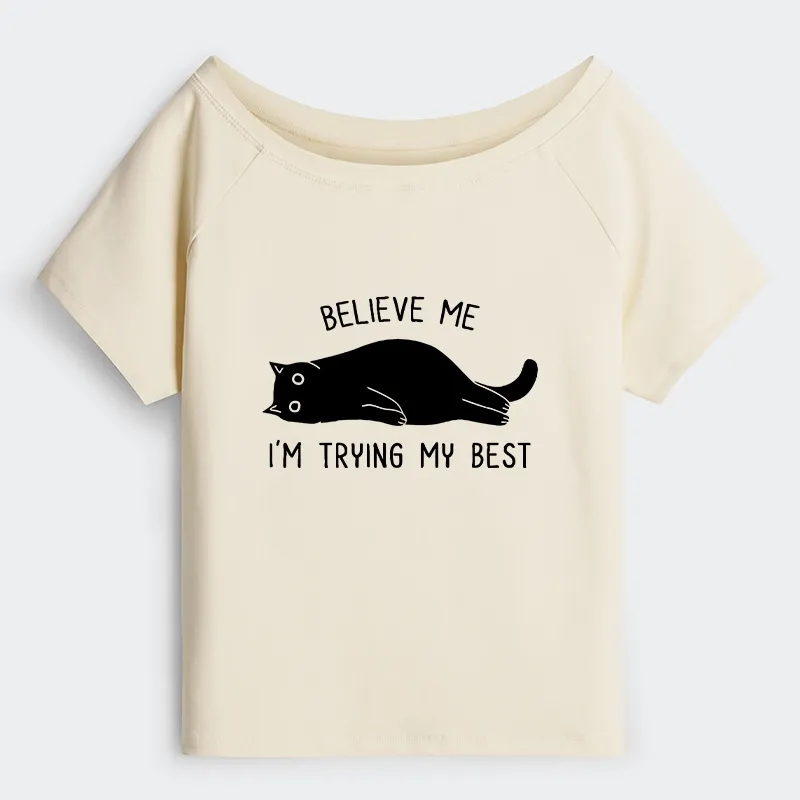 Tokyo-Tiger When Life Is Hard Nap First Off Shoulder T-Shirt