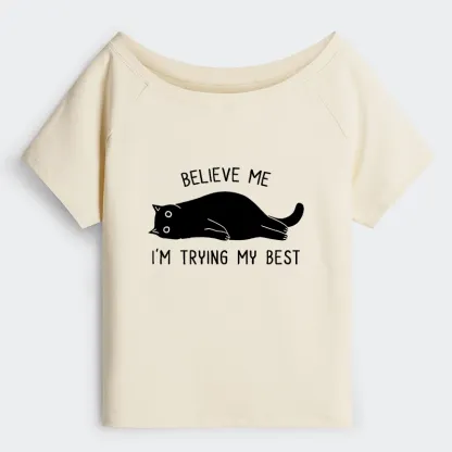 Tokyo-Tiger When Life Is Hard Nap First Off Shoulder T-Shirt
